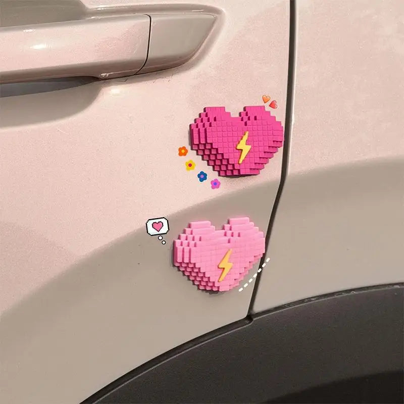 1/2Pcs Love Shaped Anti-Collision Car Side Door Protection Sticker Self Adhesive Car Door Slam Stopper Body Decoration Oasis Select A3