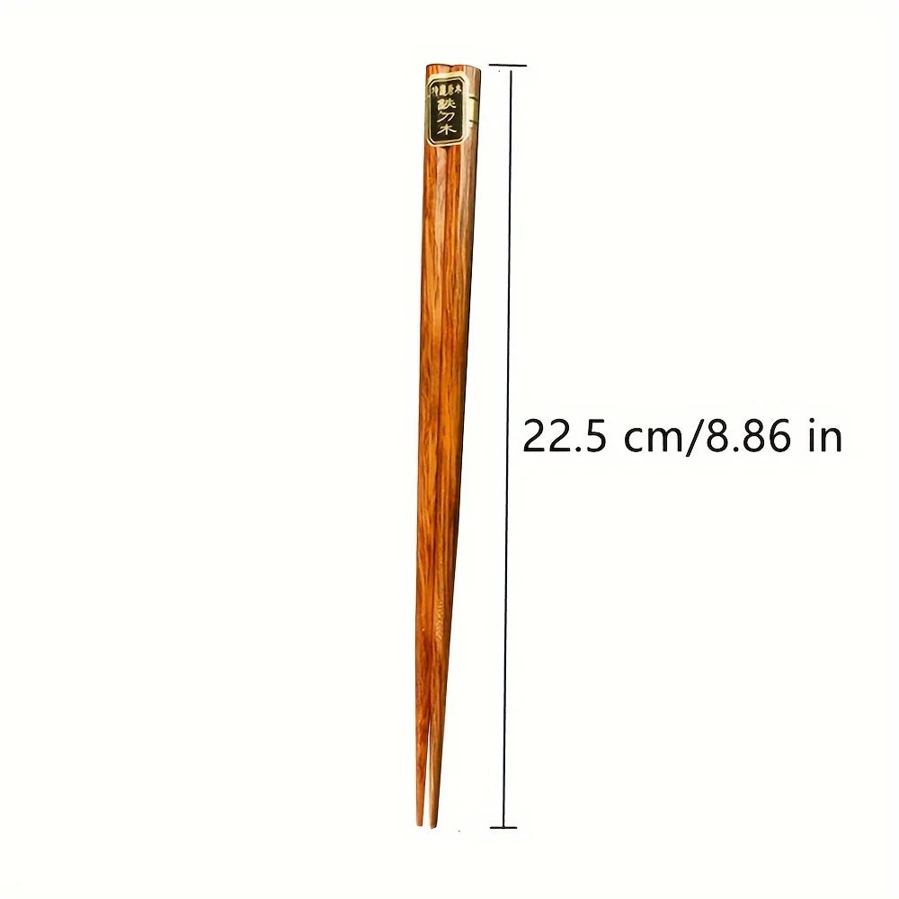 5 Pairs Reusable Chinese Wooden Chopsticks Natural Wooden Chopsticks Tableware Pizza noodle tools 5 colorsr Chinese Bag Oasis Select