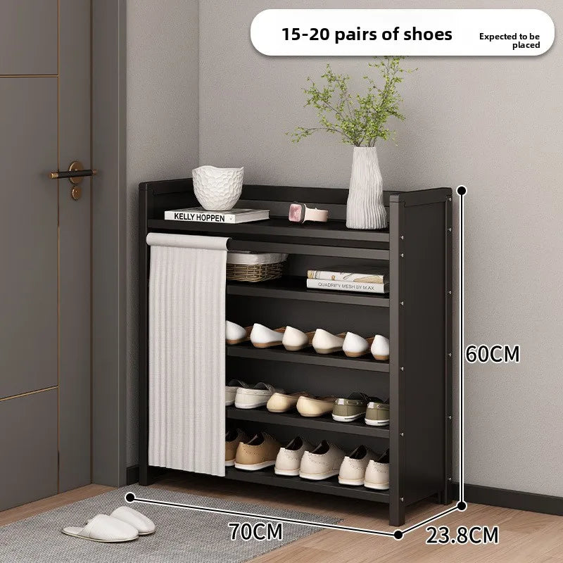 Multi-functional Folding shoe rack installation-free integrated dustproof large-capacity storage shoe rack Oasis Select Black E