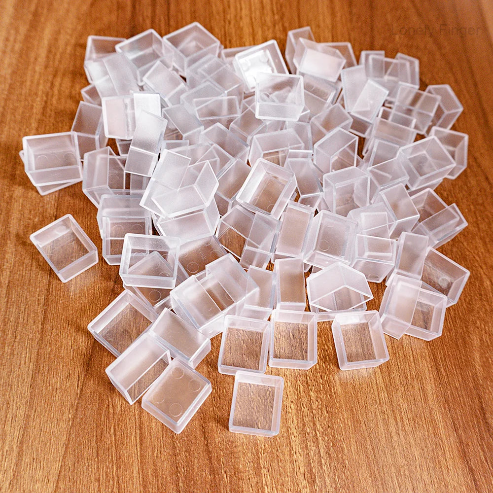 25/50Pcs Transparent Plastic Empty Watercolor Half Pans – 2ML Capacity, Refillable Paint Pans for DIY Solid Watercolors Gouache Oasis Select