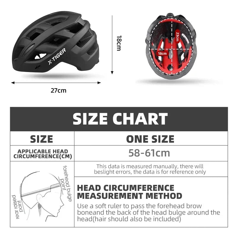 X-TIGER Bicycle Helmet Integrally-molded Mountain Bike Helmet Ultra-light Racing Cycling Helmet outdoor Bicycle Safety helmet Oasis Select
