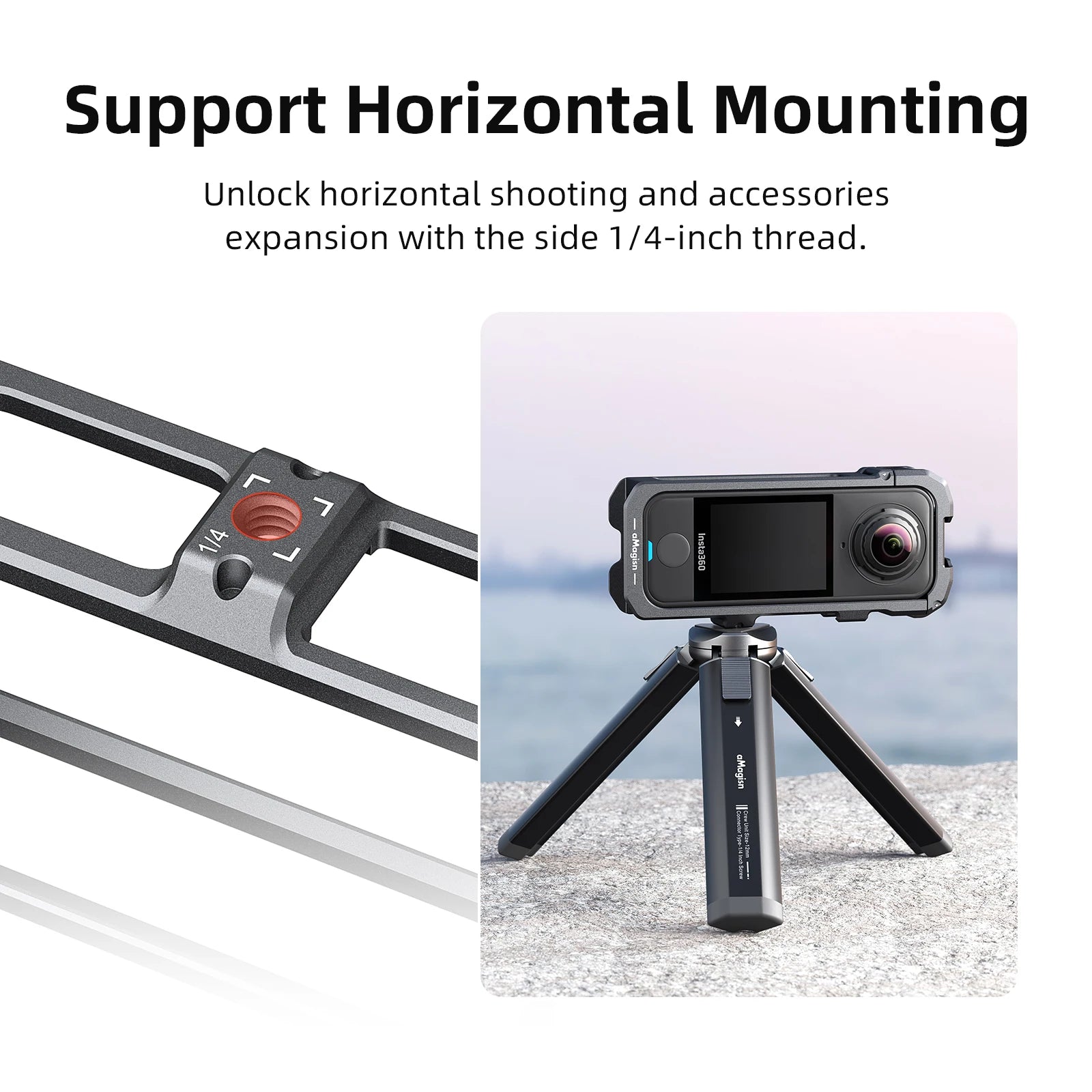 Aluminum Rabbit Cage Frame for Insta360 X4 Air | Metal Rig