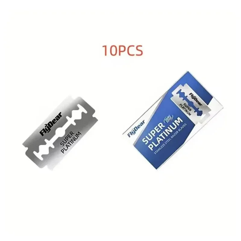 Classic Retro Stainless Razor Double Edge Razor Blades Men's Safety Razors Professional Barber Tool Shave Hair Removal Razor Oasis Select 115-10Blades