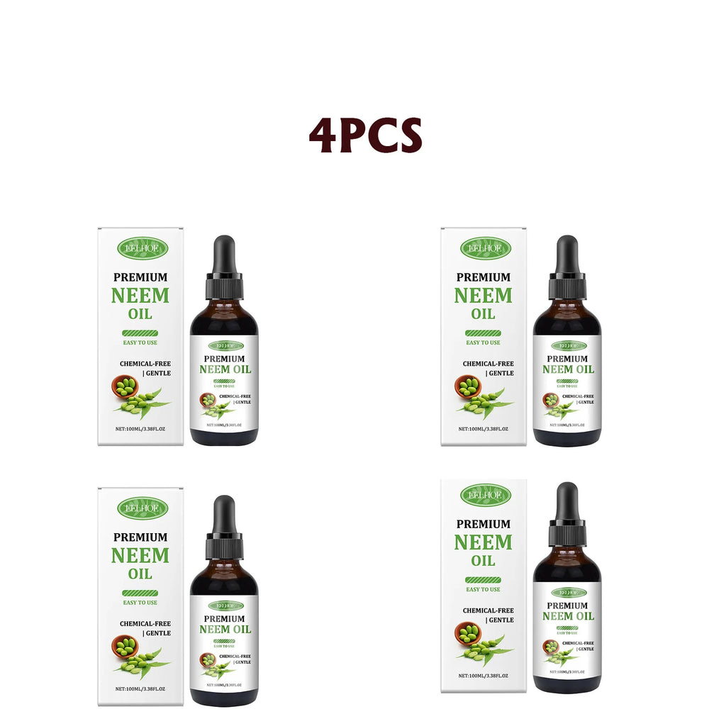 Eelhoe Neem Oil Care Essential Oil Nourishes Scalp Skincare Armor Neem Oil Massage Oil Nourishes The Skin Relieve Scalp Fatigue Oasis Select 4pcs