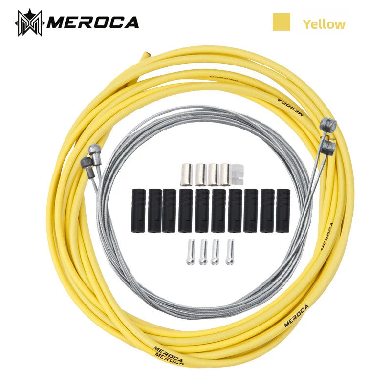 Bicycle brake cable tube, cable core, mountain bike shifting cable tube set, color, V disc brake universal Oasis Select YELLOW