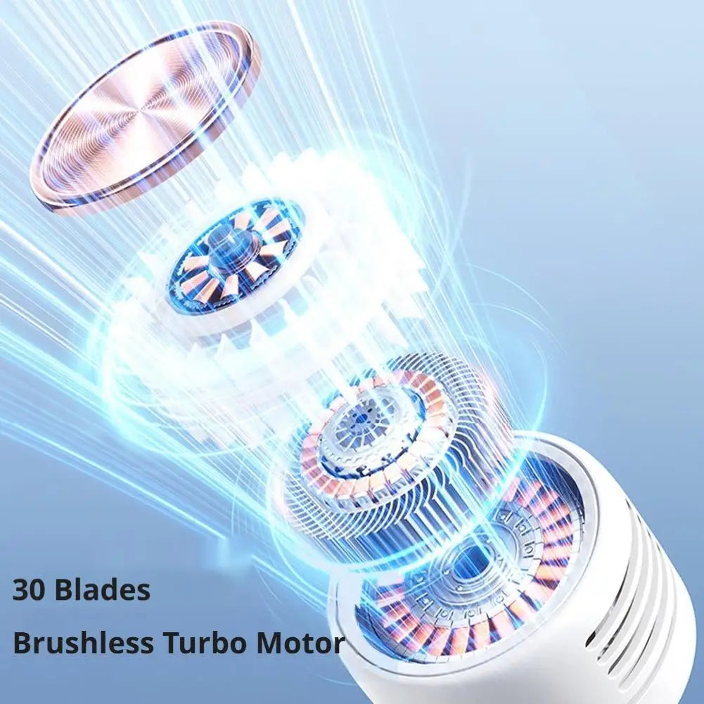 Portable Bladeless Clip Fan Cyclone Mini Air Blower 360 Rotation USB Rechargeable Fan For Outdoor Travel Camping Backpack Oasis Select