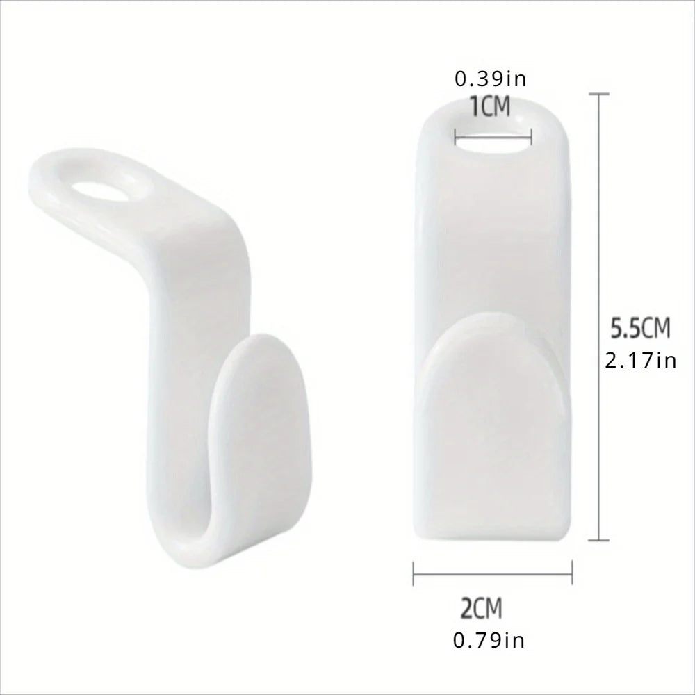 10PCS Wardrobe Hanger Hooks Organizer Connect Multifunction Cascading Plastic Bedroom Wardrobe Storage Space Saving Coat Hook Oasis Select