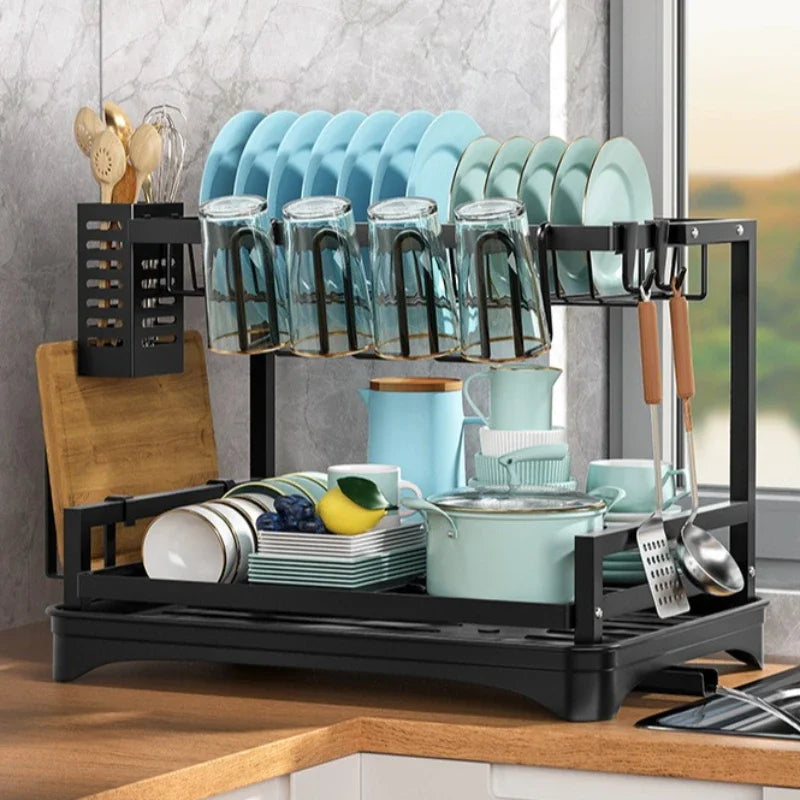 Dish storage rack, household drain fork, chopsticks, cutlery box, countertop, kitchen sink, dish rack Oasis Select