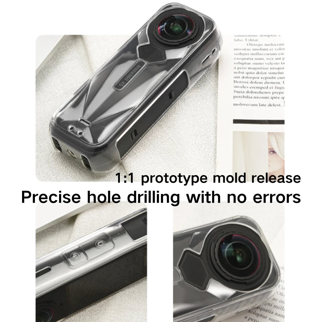 Insta360 X5/X4/X3 Transparent TPU Protective Case & Lens Cover