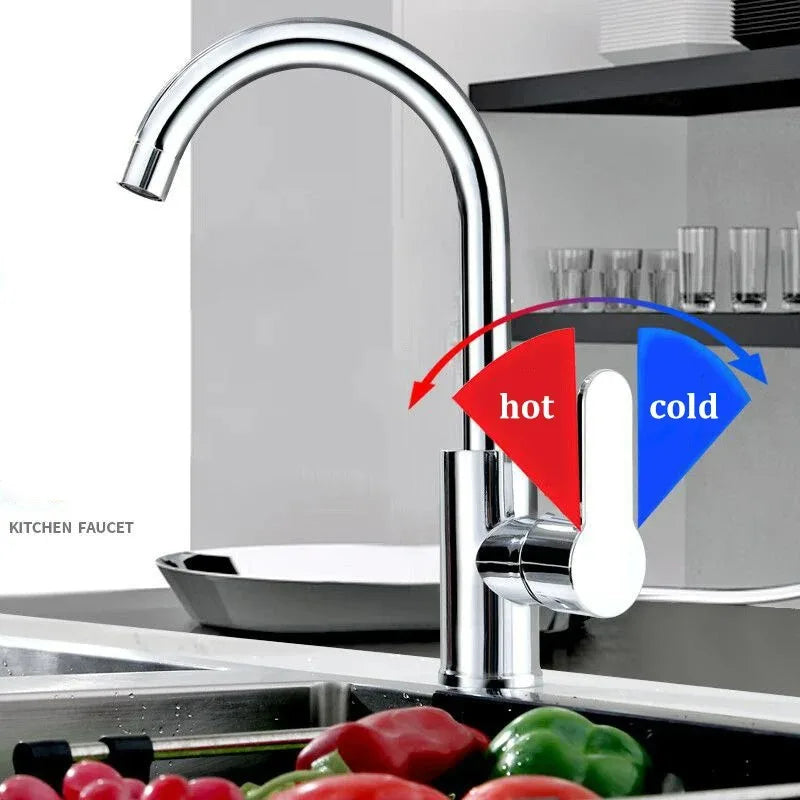 Kitchen Faucet Household Splash-proof Boosting Hot And Cold Faucet Hot And Cold Vegetable Wash Basin Dishwashing Pool Sink Oasis Select