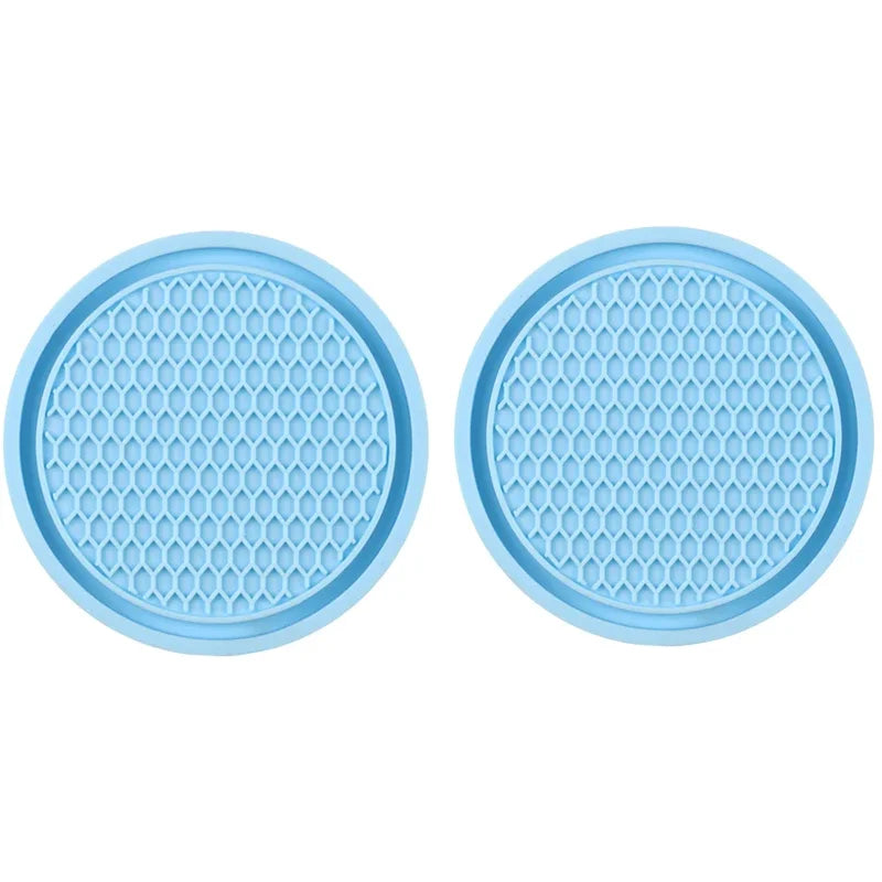 1/2 pcs/set black car auto cup holder anti slip insert coasters pads interior accessories universal fits perfectly for most cups Oasis Select 2PCS Blue