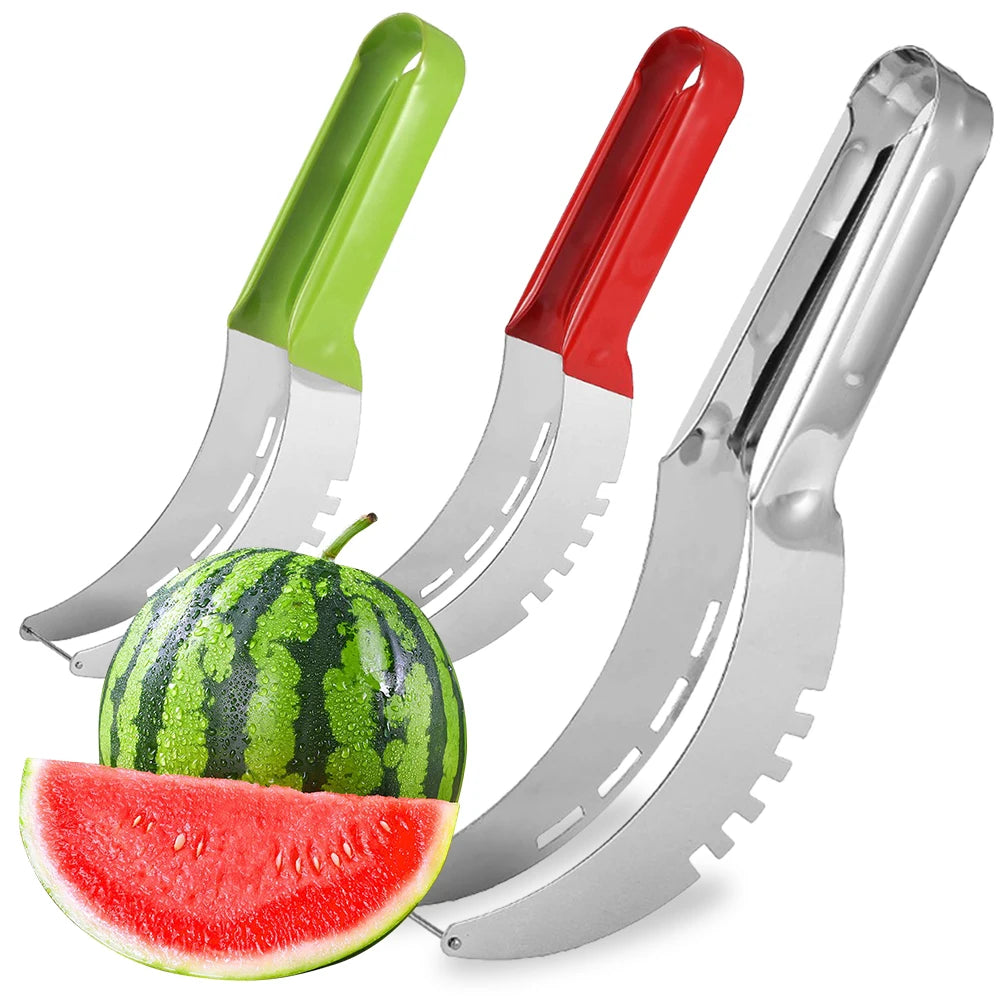 Stainless Steel Safe Efficient Watermelon Slicer Server with Non-Slip Handle Fruit Slicer Cutter Fruit Corer Cutter Fruit Tools Oasis Select