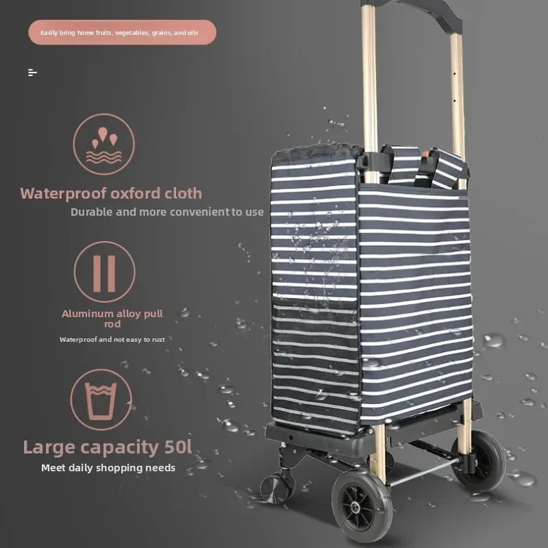 Multi-functional Large wheel hand-pulled cart Small pull cart Folding cart Shopping cart Oasis Select