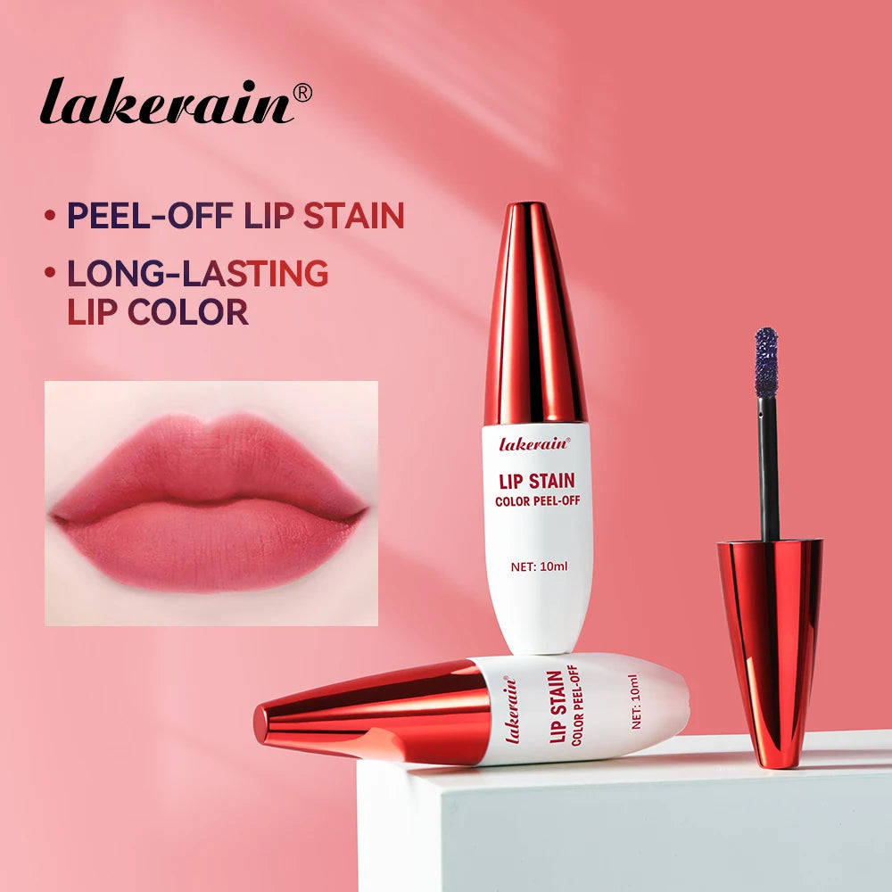 Lakerain Peel-off Lip Gloss Matte Natural Mist Lip Tinted Waterproof Long Lasting Lipstick Makeup Tear Contour Stain Cosmetics Oasis Select