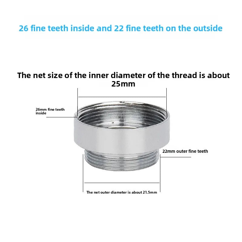 Faucet Adapter 22 Turn 16 18 20 22 24 26 28 30 32mm Internal and External Fine Tooth Faucet Conversion Thread Accessories Oasis Select F
