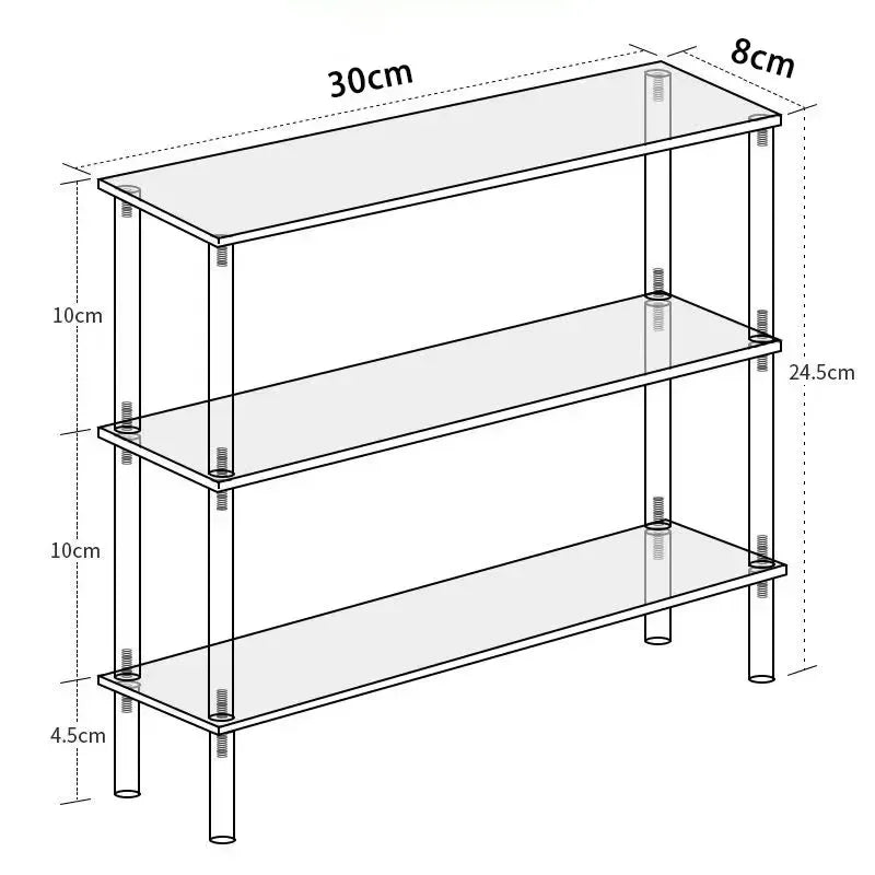 Acrylic Multi-Layer Cosmetics & Perfume Display Shelf Rack