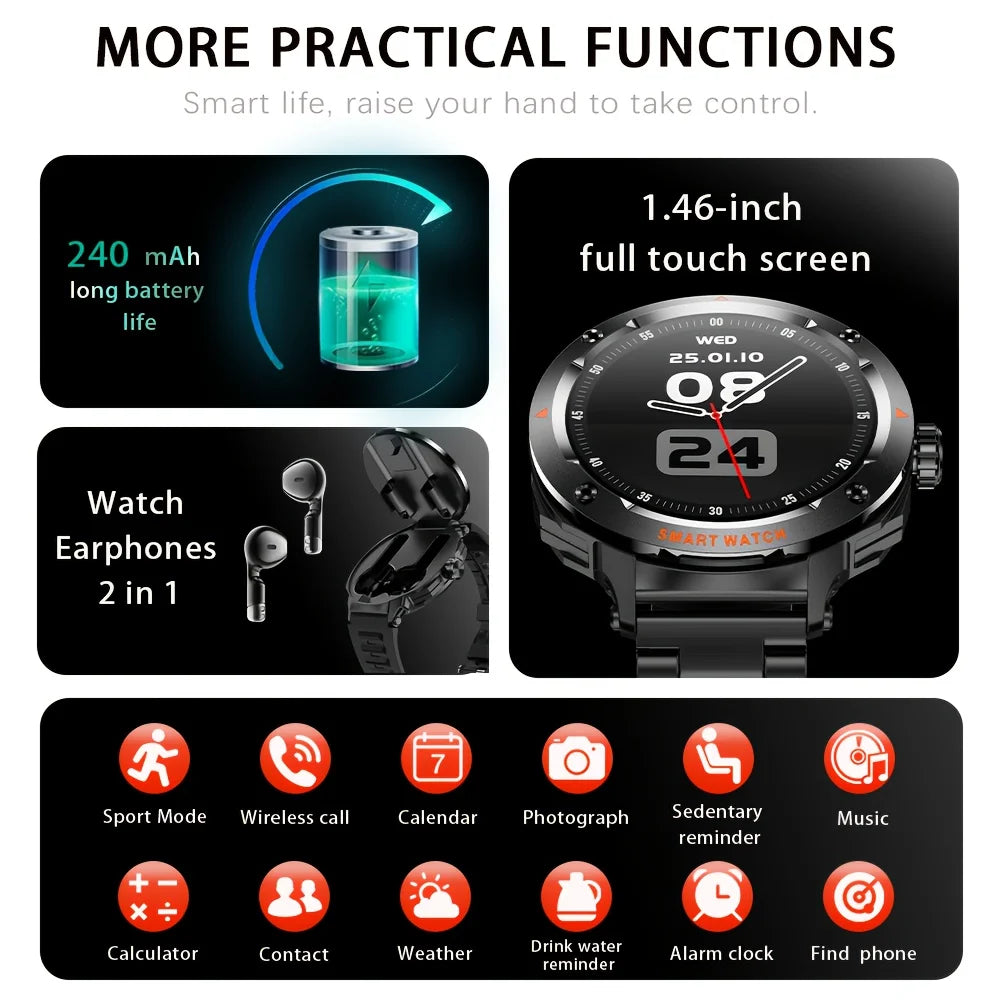 ERUN 2026 Smart Watch – Multi-Sport, Voice Assistant & Sleep Tracker