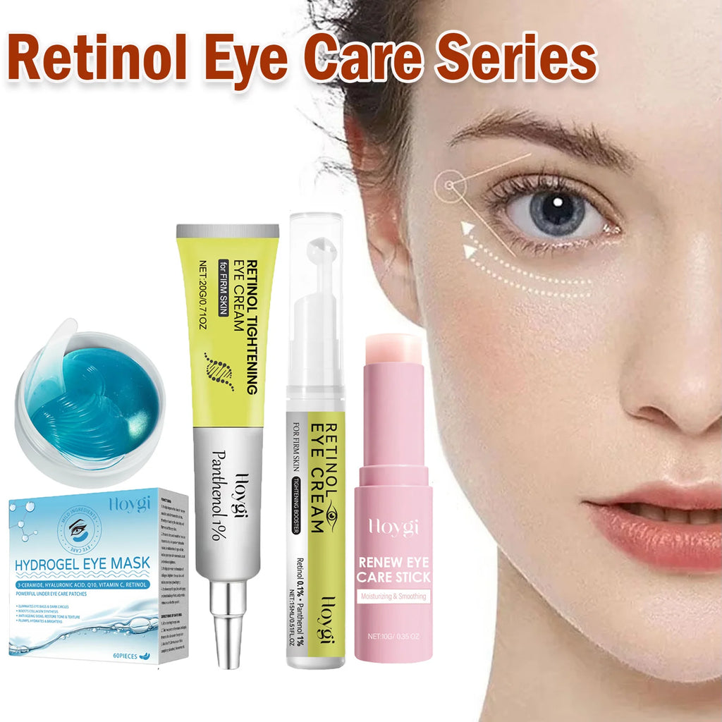Hoygi Retinol Eye Cream Serum Stick & Patches – Dark Circles Retinol Eye Treatment Oasis Select