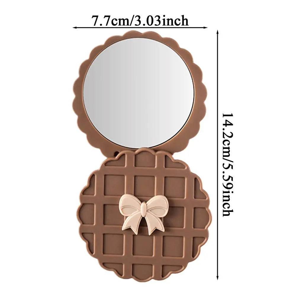 Pocket Mirror Mini Size Handheld Vanity Mirror Pocket Mini Makeup Mirror Bright Makeup Mirrors Mirror Cute Pocket Mirror Oasis Select Light Coffee