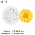Silicone Fondant Cake Mold Rose Peach Blossom Flower Shaped Baking Chocolate Decorative Mould for Pastries 15-71 Oasis Select A2