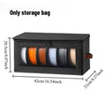 1pcs Dustproof Non-Woven Storage Bag with Clear Window Foldable Stackable Organizer Container for Printer Filament Toys CD Oasis Select black 1PC