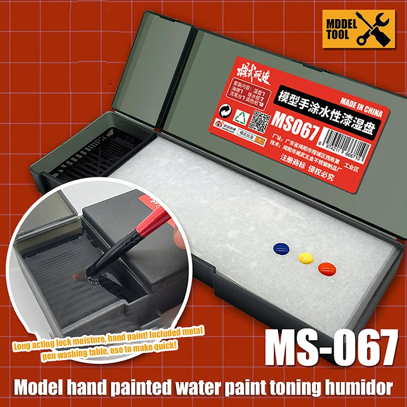 Portable Wet Palettes For Acrylic Painting Model Coloring Wet Tray Water-based Paint Holder Keeps Wet Paint Modeling Tools Oasis Select