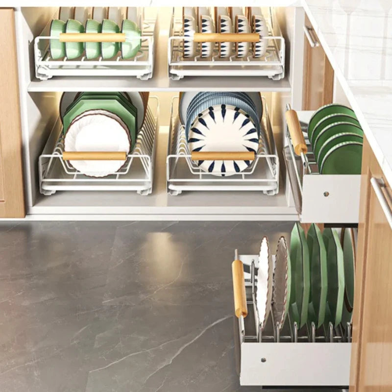Kitchen Storage Rack Dish Rack Drain Rack Cupboard Pull Dishes Dish Rack Cupboard Shelf Pull Basket Oasis Select