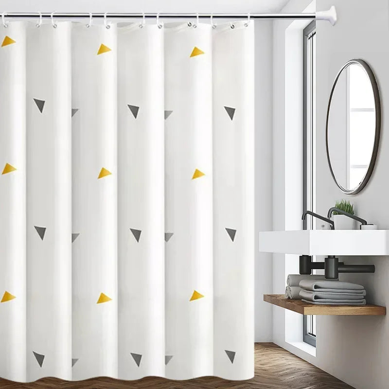 Eco Friendly PEVA Waterproof Bath Curtain Rustproof Grommets Leaf Design Modern Bathroom Decor Set Includes Hooks Oasis Select