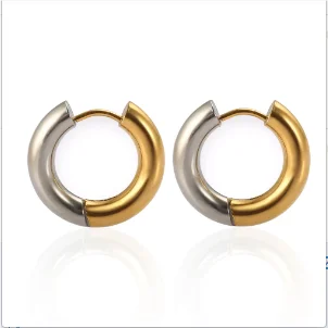 Hoop Earrings for Women Trendy Golden Stainless Steel Earring Jewelry New Oasis Select D1