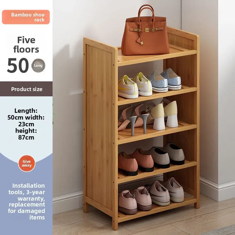 Multi-functional Space-saving shoe rack Multi-layer bamboo shoe rack Storage dust-proof storage shoe rack Oasis Select