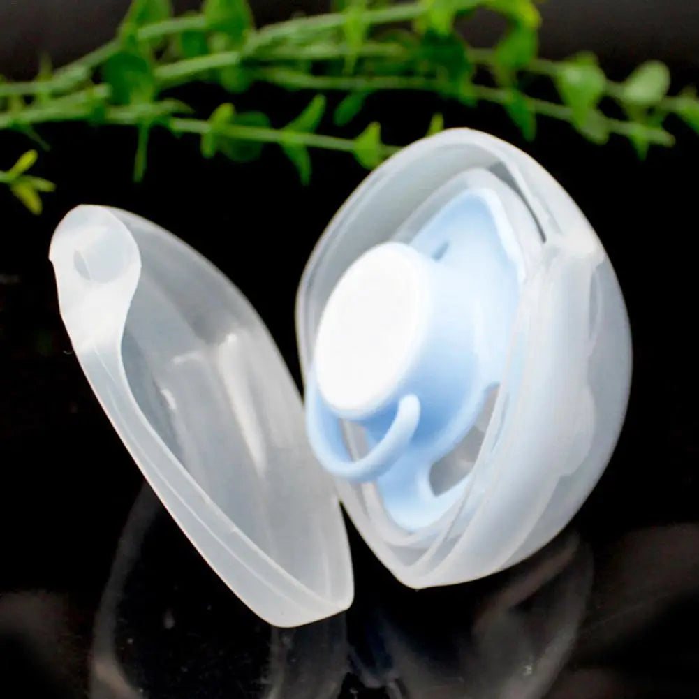 Pacifier Cover 3 Pieces Pacifier Container Holder Case Lightweight Transparent Baby Soother Container Carrier for Boys Girls Oasis Select