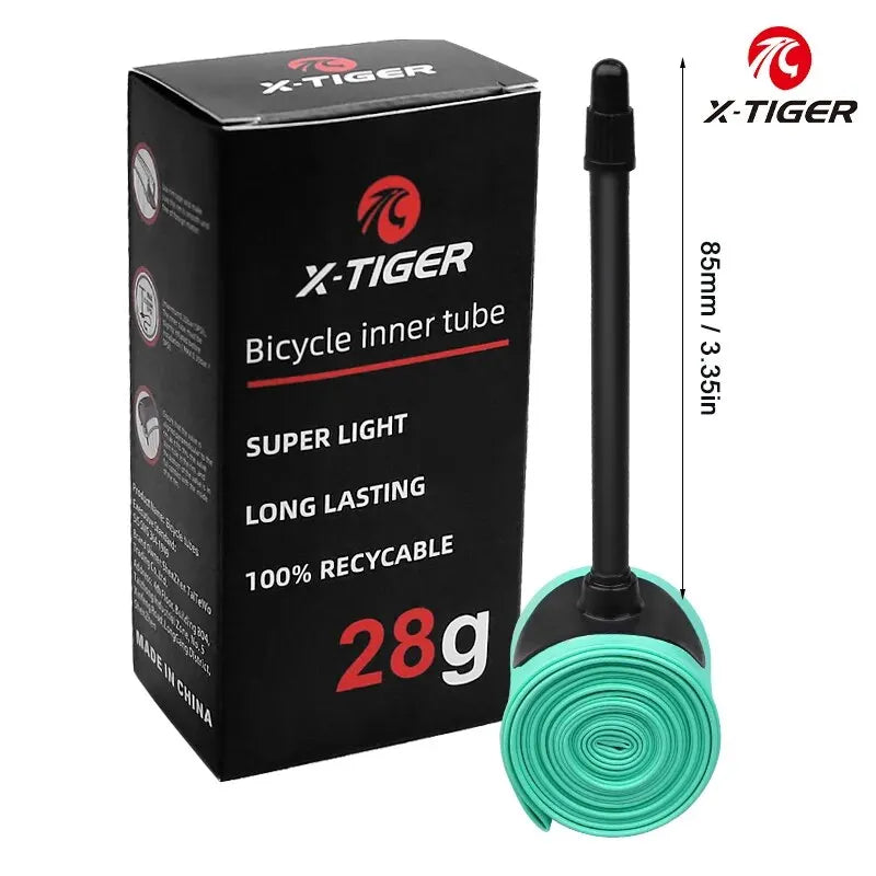 X-TIGER 2024 New Ultralight Bike Inner Tube 18-32C Road MTB Bicycle TPU Tire 700C 45/65/85mm Length French Valve Bike Light Tube Oasis Select 85mm