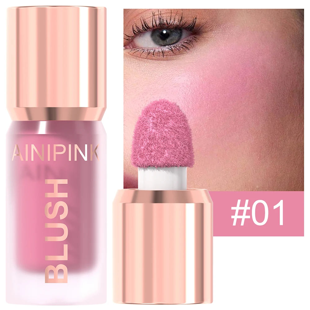 Matte Liquid Blush Waterproof High Pigmented Smooth Non-Sticky Peach Pink Coral Daily Makeup Multi-use Blushing Glow Christmas Oasis Select 01 3.9g