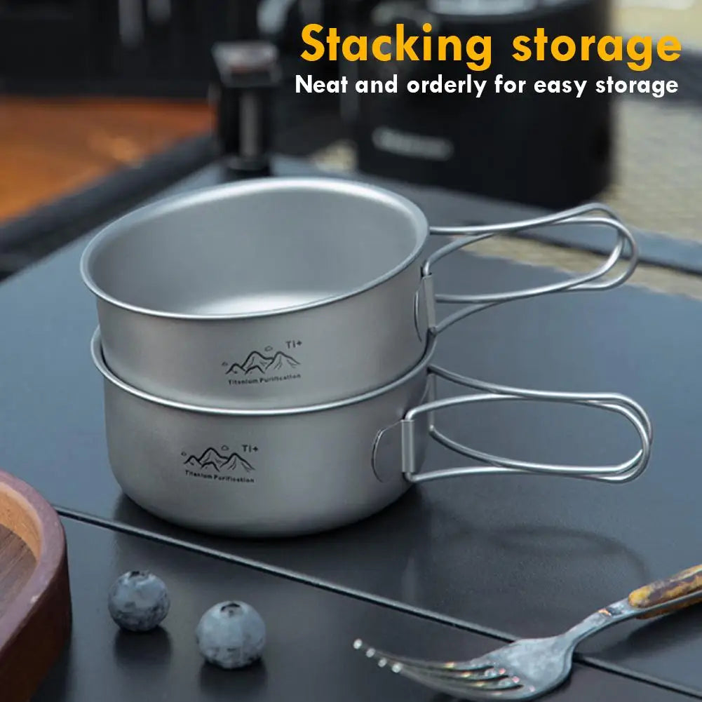 Ultralight Titanium Camping Pot – Backpacking Cookware Set Camping Cookware Oasis Select