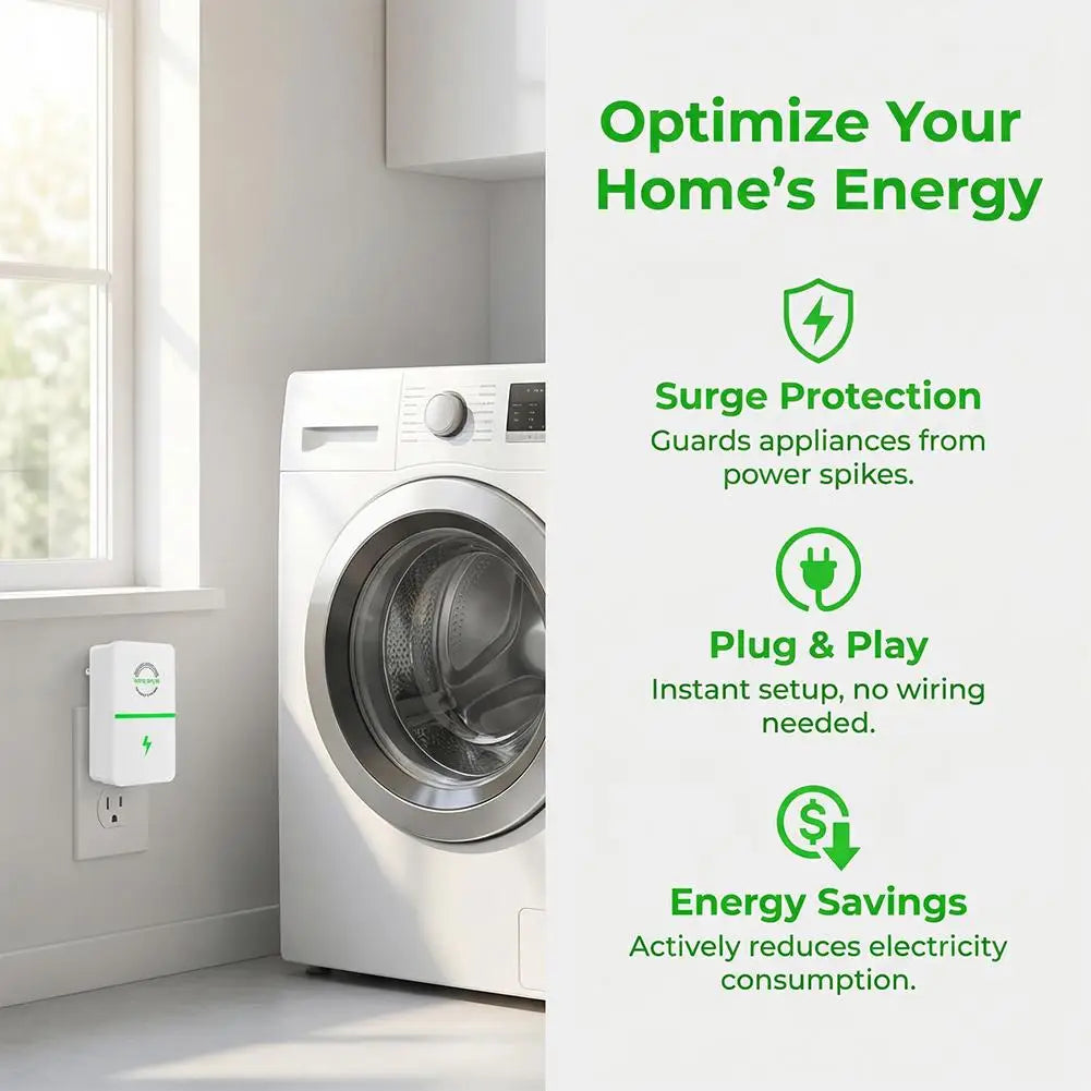 Smart Power Factor Saver – Energy Saving Device US/EU Plug