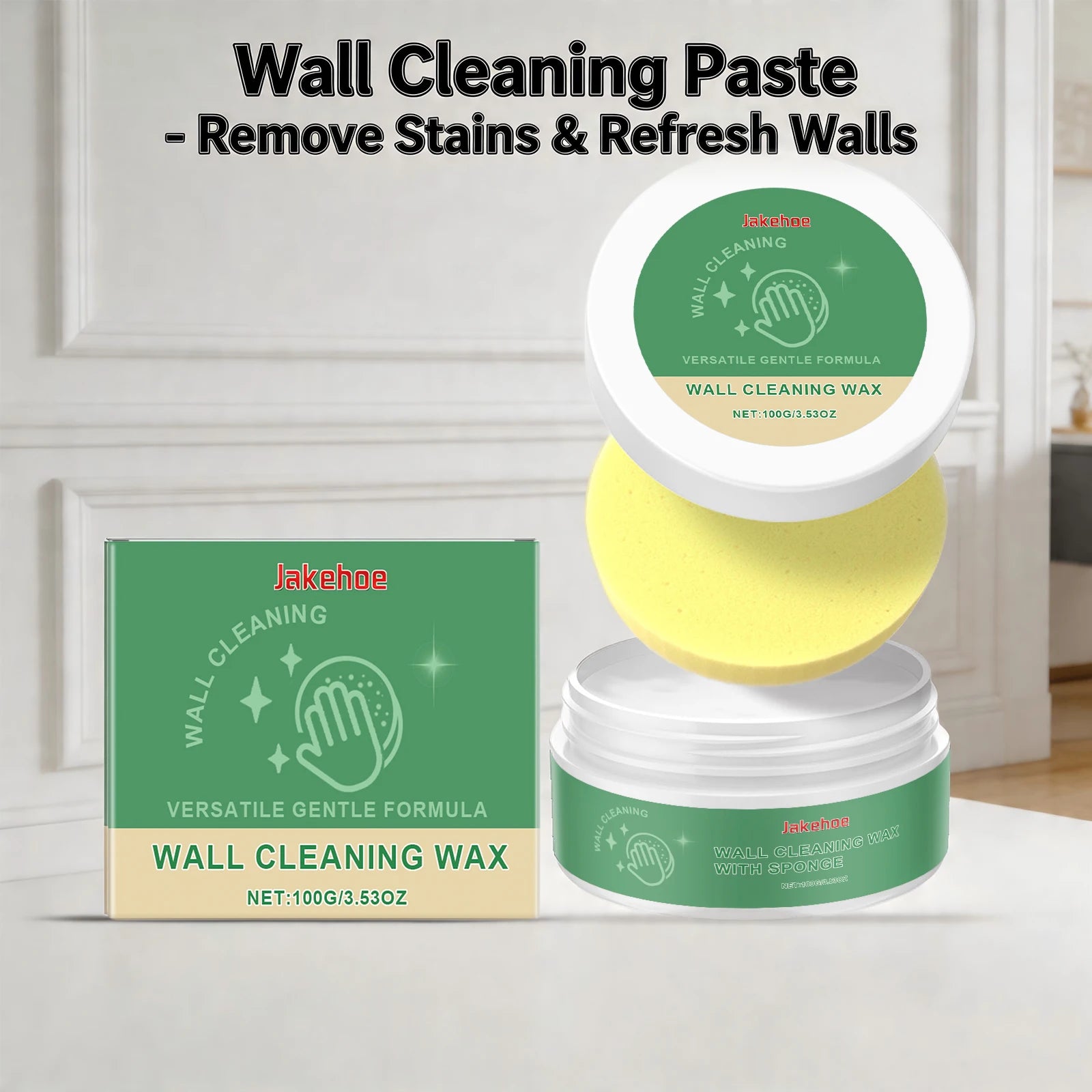 Wall Cleaning Wax for Household Wall Remove Crayon Grease and Scuff Marks Multi-purpose Wall Stain Remover for Home Cleaning Oasis Select