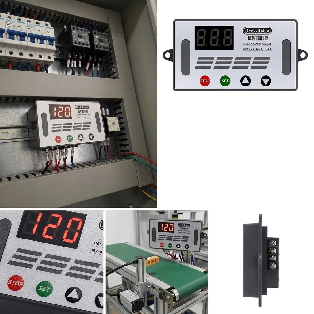 LED Dual MOS Time Delay Relay High Level Trigger 12V 24V DC 5V-30V with Digital Display Cycle Timer Delay Switch for Circuit Oasis Select
