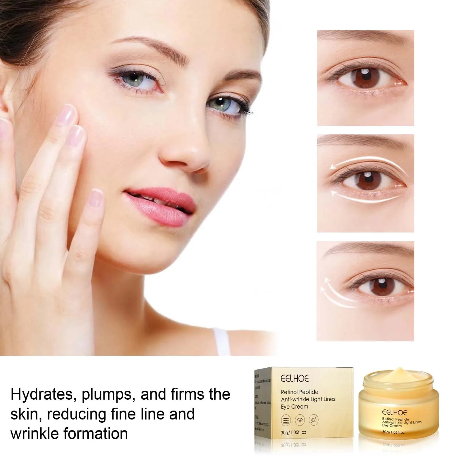 Eelhoe Retinol Peptide Eye Cream – Dark Circles & Puffiness Eye Cream Oasis Select