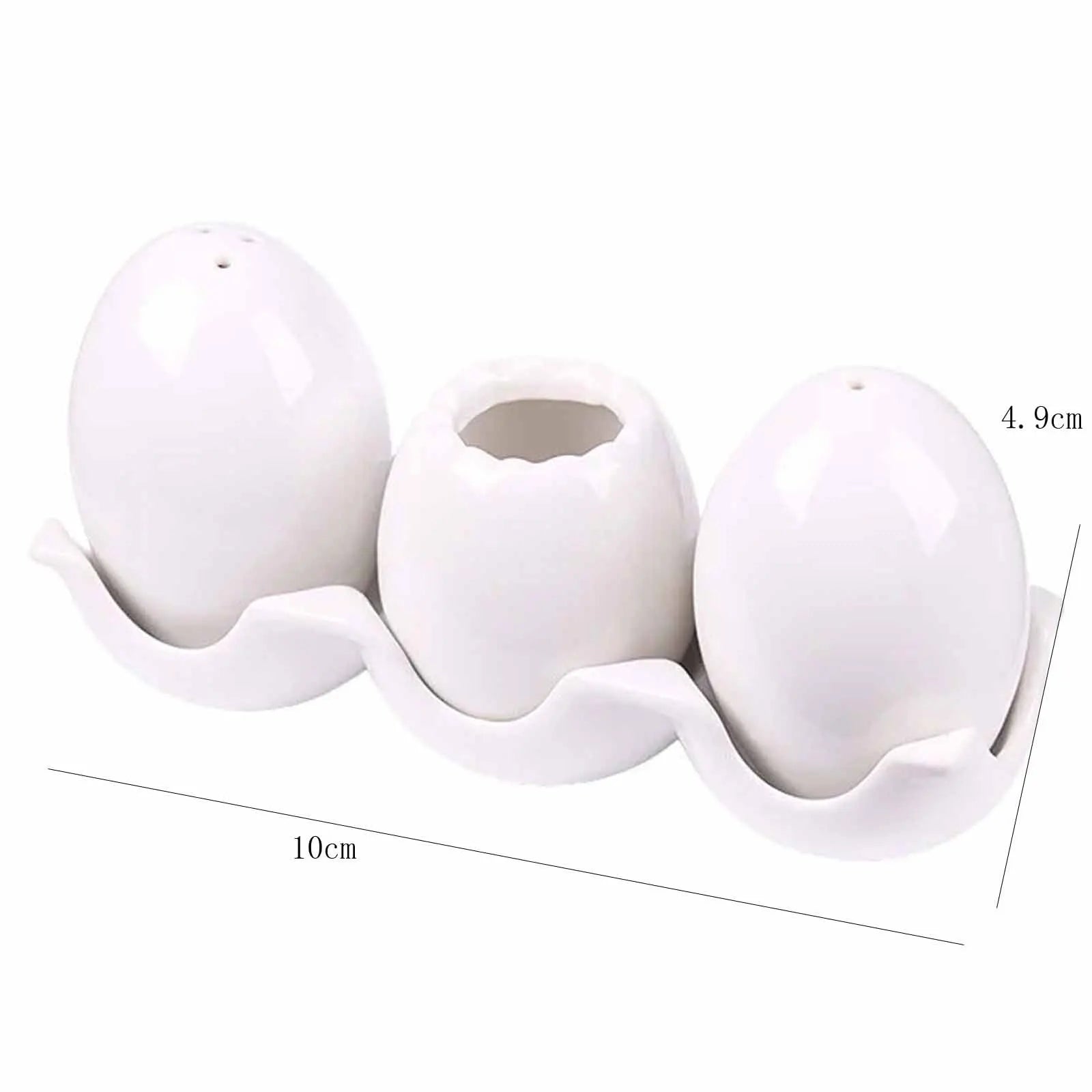 Egg-Shaped Ceramic Spice Bottle Set with Tray & Toothpick Box Ceramic Spice Set Oasis Select