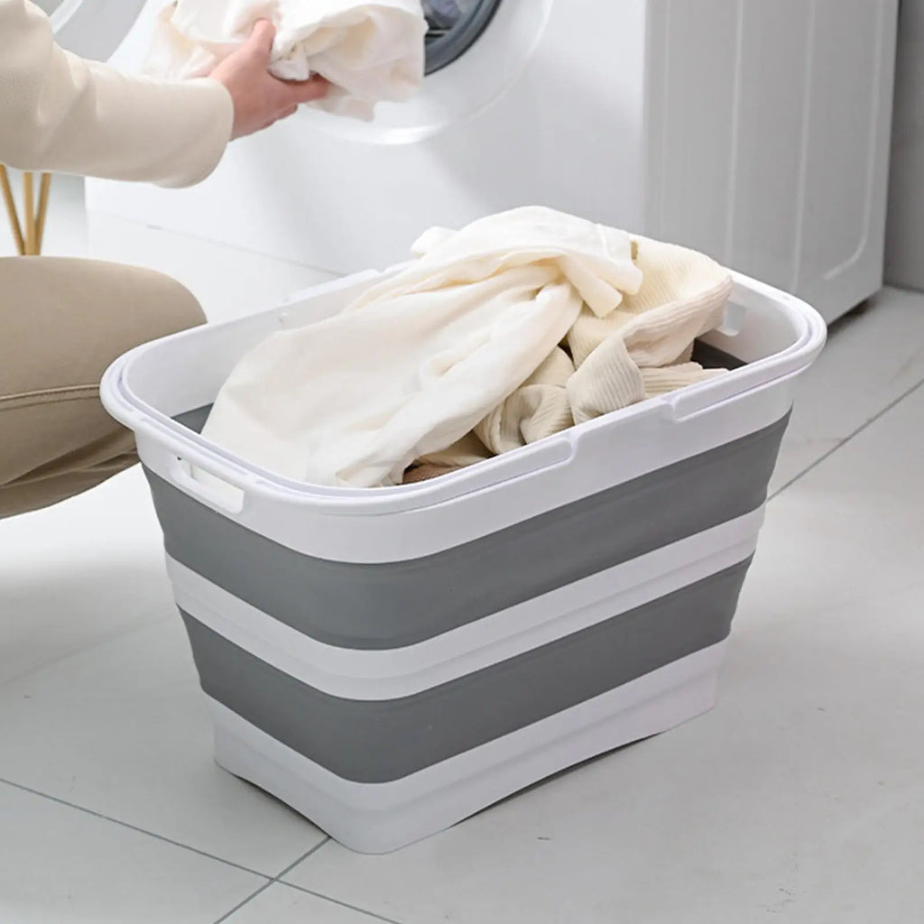 Laundry Basket 26L Large Foldable Elevated Organizer Clothes Basket Hampers for Bedroom for Home Bathroom Bedroom Kitchen Food Oasis Select