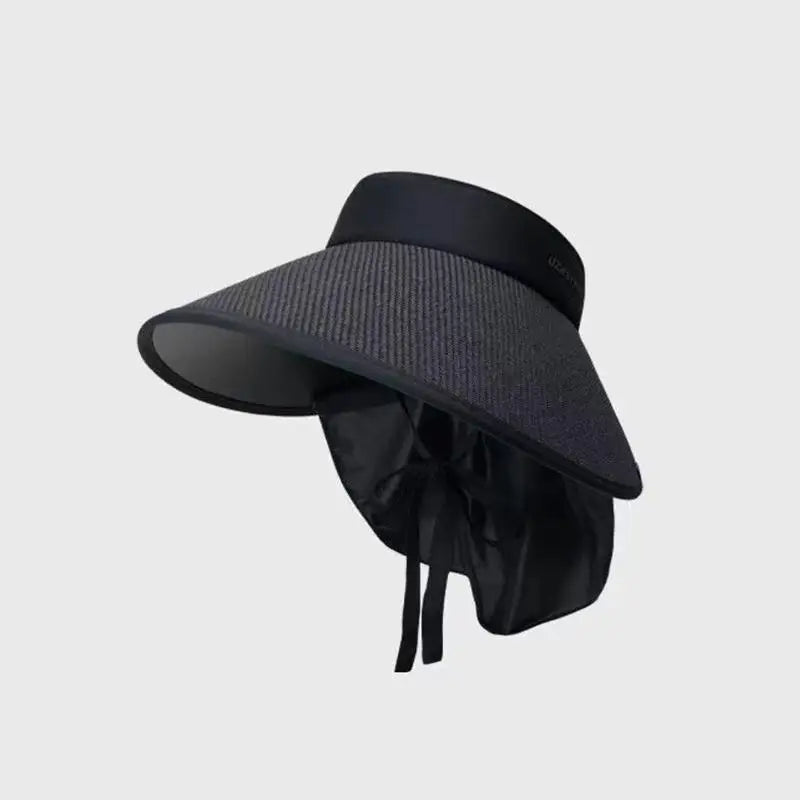 Women Adjustable Neck Flap Sun Hat Wide Brim UPF 50+ UV Protection Breathable Outdoor Travel Beach Cap Oasis Select A9 Black
