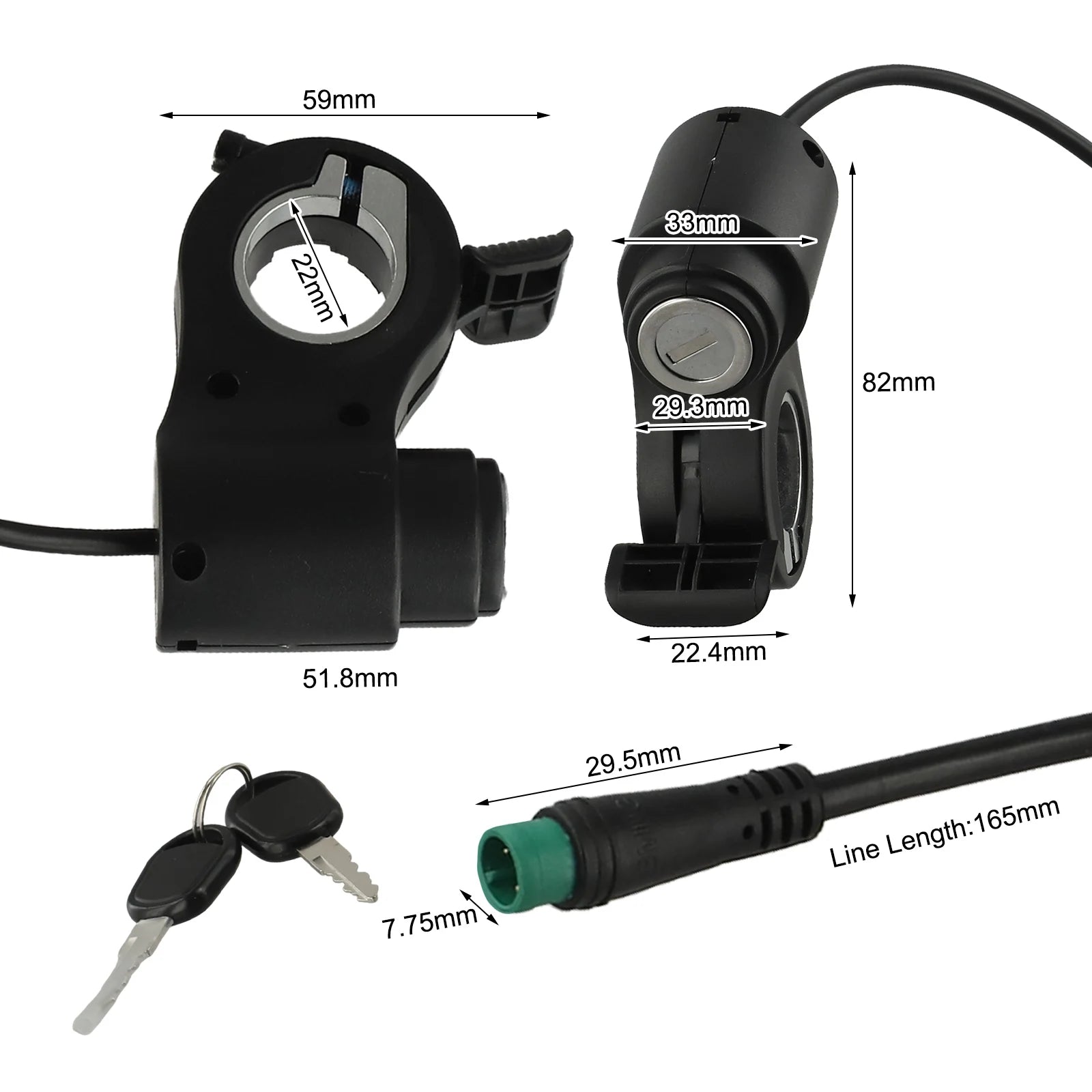 G2 Pro Max Electric Scooter Lgnition Lock G2 5pin Integrated Throttle Switch Lock With Key For E-scooter Oasis Select
