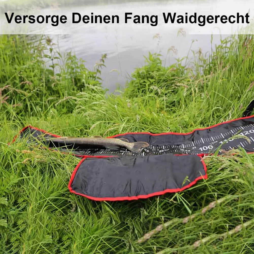 1Pcs Fishing Travel Unhooking Mat 140x35cm With Tape Measure For Predator Fishing Unhooking Mat Accessories Oasis Select