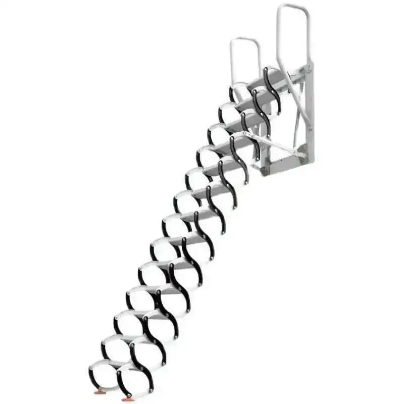 Ladder Invisible Folding Multifunctional Home Indoor Furniture Outdoor Telescopic Stairs Aluminum Alloy Thickened Ladders Oasis Select Vertical-2.5-2.75m