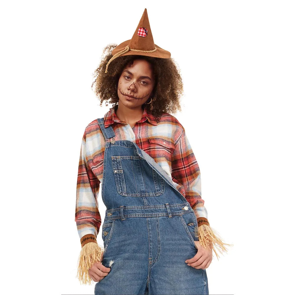 Halloween New Arrival COSPLAY Scarecrow Three-Piece Set Headband Gloves Costume Accessories Character Outfit Oasis Select