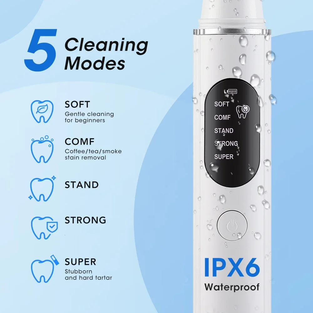AFDEAL Sonic Teeth Cleaner 5 Modes UV Sanitizing IPX6