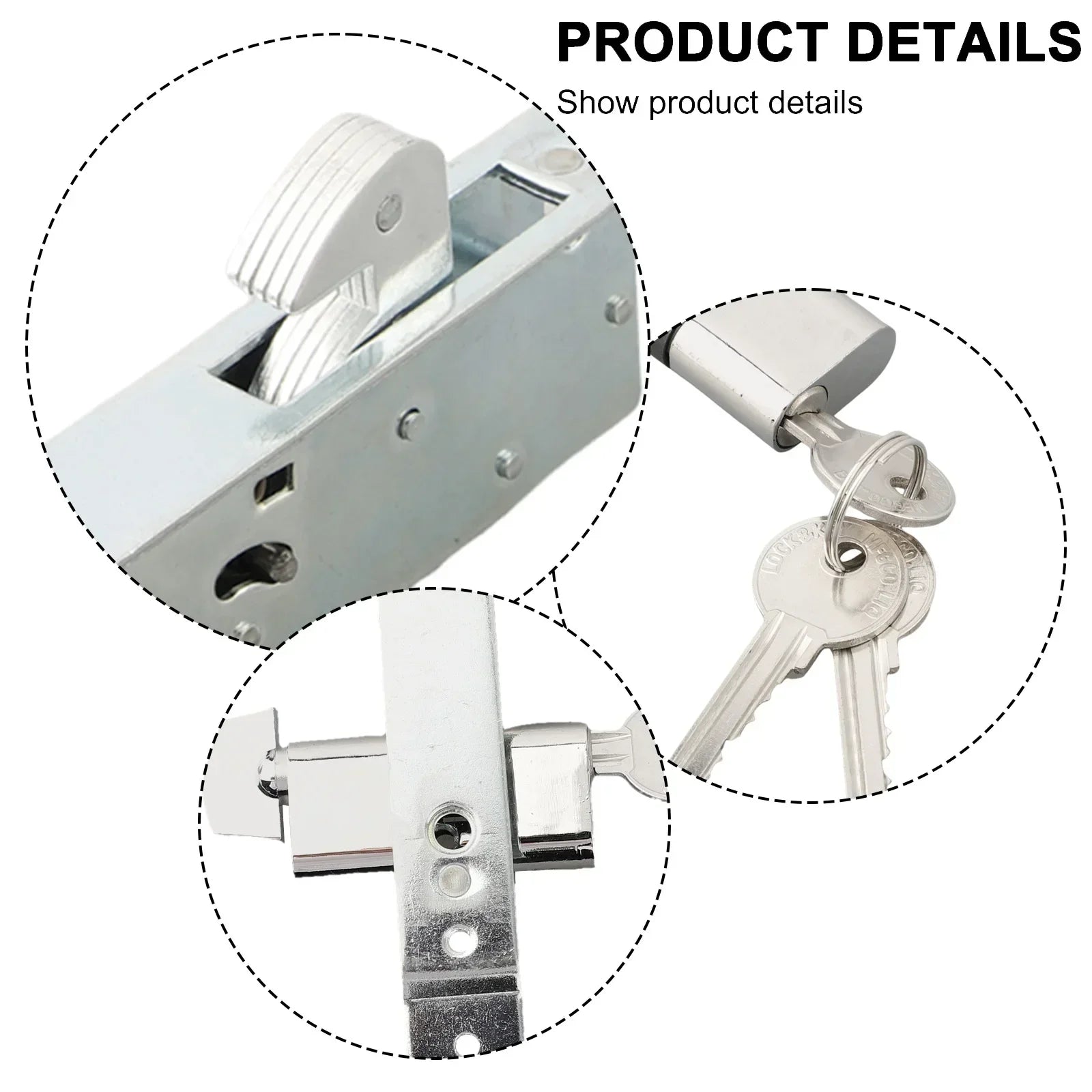 Door Hook Lock Sliding Door Lock Replacement Security Lock With Keys For kitchen Balcony Accessories for 35-55MM Door Width Oasis Select