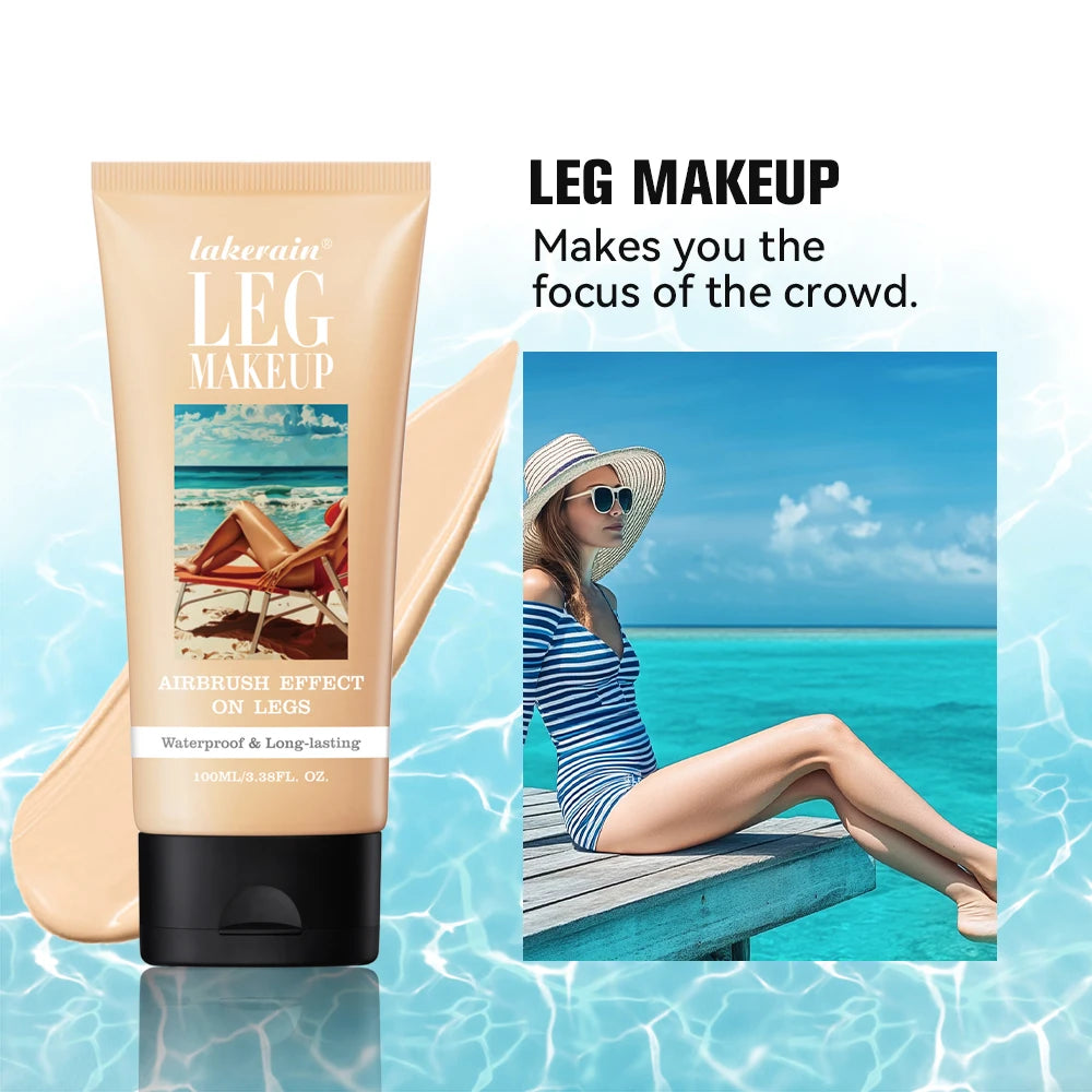 Body Foundation 100ml Tan Leg Makeup Lotion Even Skin Tone Waterproof Long Lasting Body Tanning Cream Medium Bronze Leg Makeup Oasis Select