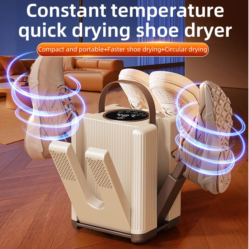 Electric Shoes Dryer 6 Arms Portable Foldable Telescopic Smart Heater Deodorizer Dehumidifier Shoe Drying Machine Foot Warmer Oasis Select