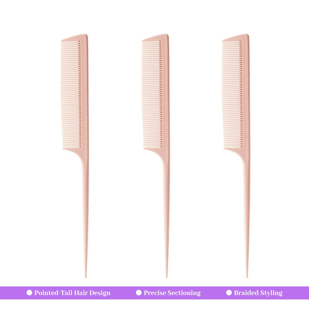 Pointed Tail Comb Set 3/5/10 Pcs – Anti-Static Hair Pick Hair Styling Comb Oasis Select SZ279-3pcs